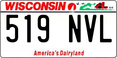 WI license plate 519NVL