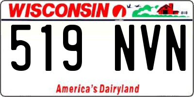 WI license plate 519NVN