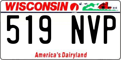 WI license plate 519NVP