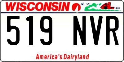WI license plate 519NVR