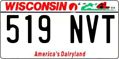 WI license plate 519NVT