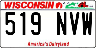 WI license plate 519NVW