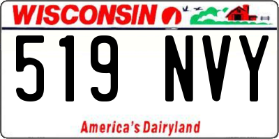 WI license plate 519NVY