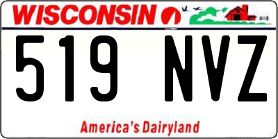 WI license plate 519NVZ