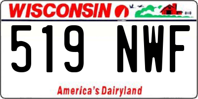WI license plate 519NWF