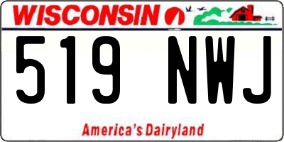 WI license plate 519NWJ