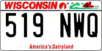 WI license plate 519NWQ