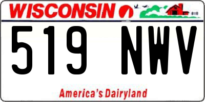 WI license plate 519NWV