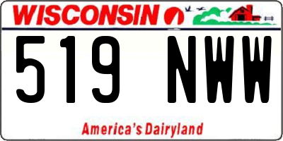 WI license plate 519NWW