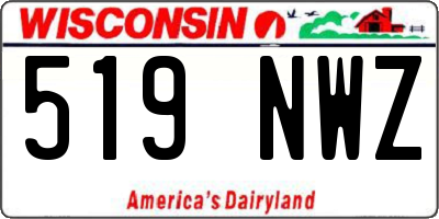 WI license plate 519NWZ