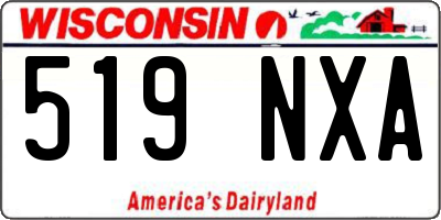 WI license plate 519NXA