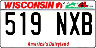 WI license plate 519NXB