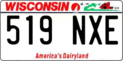 WI license plate 519NXE