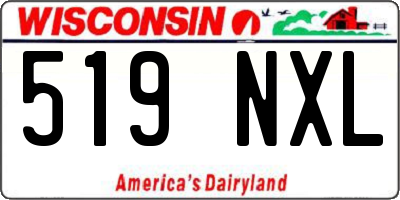 WI license plate 519NXL