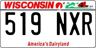 WI license plate 519NXR