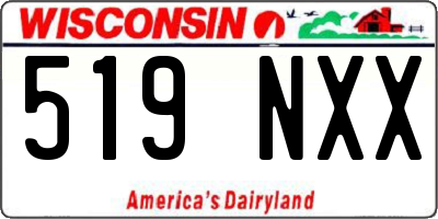 WI license plate 519NXX