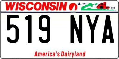 WI license plate 519NYA