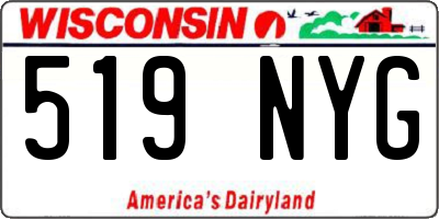 WI license plate 519NYG