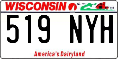 WI license plate 519NYH