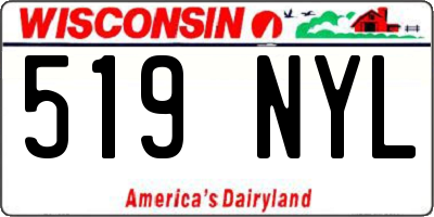 WI license plate 519NYL