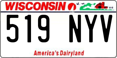 WI license plate 519NYV