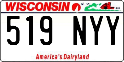 WI license plate 519NYY