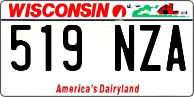 WI license plate 519NZA