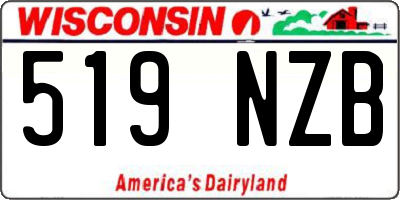 WI license plate 519NZB