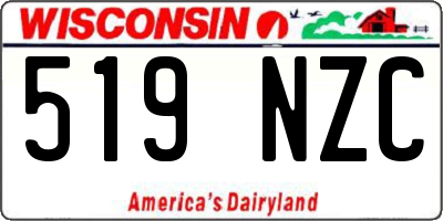 WI license plate 519NZC