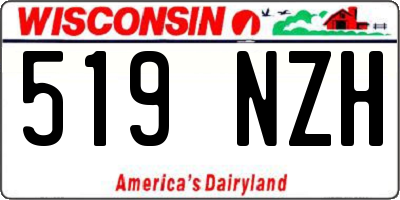 WI license plate 519NZH