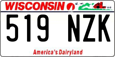 WI license plate 519NZK