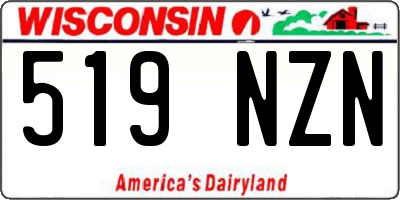 WI license plate 519NZN