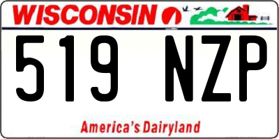 WI license plate 519NZP