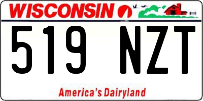 WI license plate 519NZT