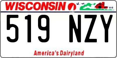 WI license plate 519NZY