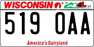 WI license plate 519OAA
