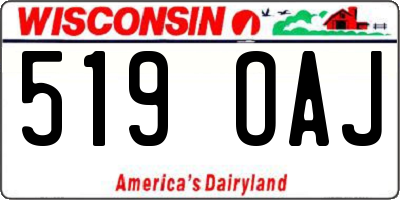 WI license plate 519OAJ