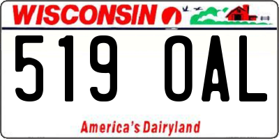 WI license plate 519OAL