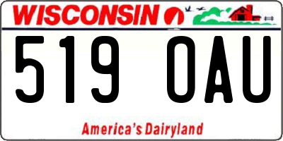 WI license plate 519OAU