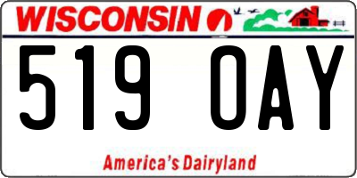 WI license plate 519OAY