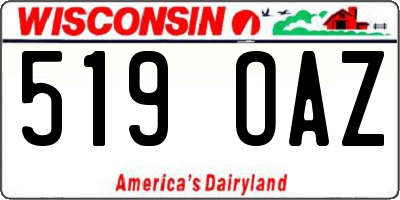 WI license plate 519OAZ