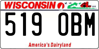 WI license plate 519OBM