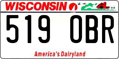 WI license plate 519OBR