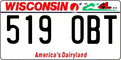 WI license plate 519OBT