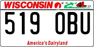 WI license plate 519OBU