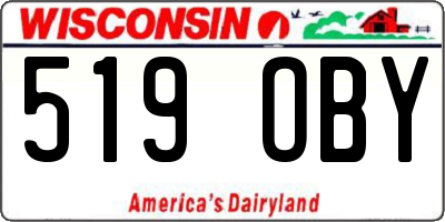 WI license plate 519OBY