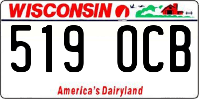 WI license plate 519OCB
