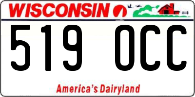 WI license plate 519OCC