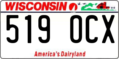 WI license plate 519OCX