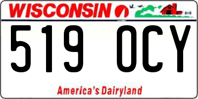 WI license plate 519OCY